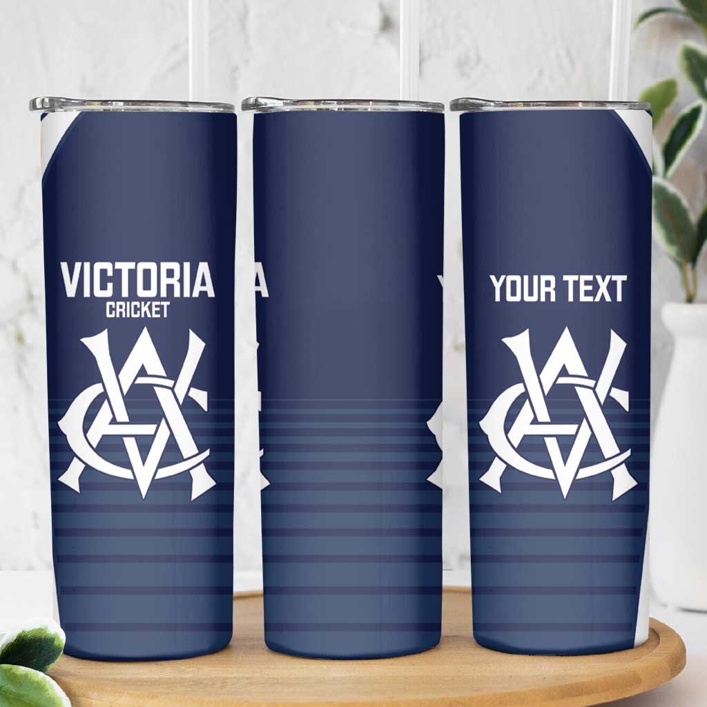 Custom Victoria Cricket Skinny Tumbler Go Champions - Sporty Style