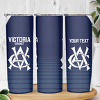 Custom Victoria Cricket Skinny Tumbler Go Champions - Sporty Style