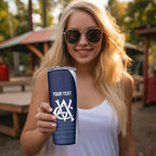 Custom Victoria Cricket Skinny Tumbler Go Champions - Sporty Style
