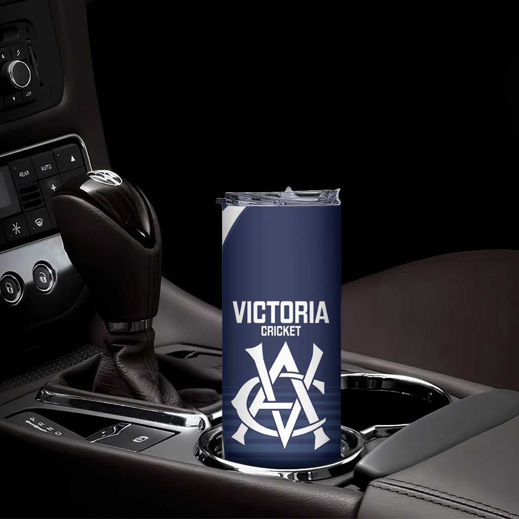 Custom Victoria Cricket Skinny Tumbler Go Champions - Sporty Style