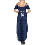 Custom Victoria Cricket Summer Maxi Dress Go Champions - Sporty Style