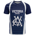 Custom Victoria Cricket T Shirt Go Champions - Sporty Style