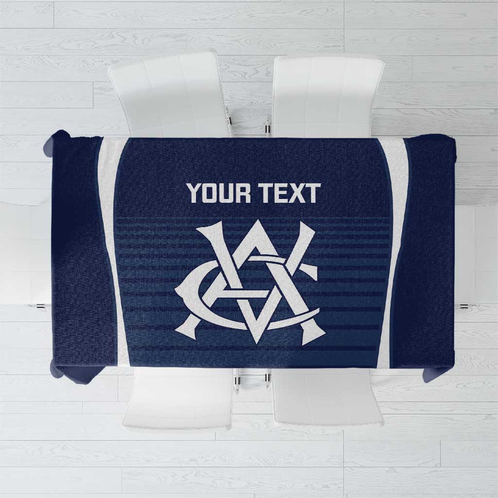 Custom Victoria Cricket Tablecloth Go Champions - Sporty Style