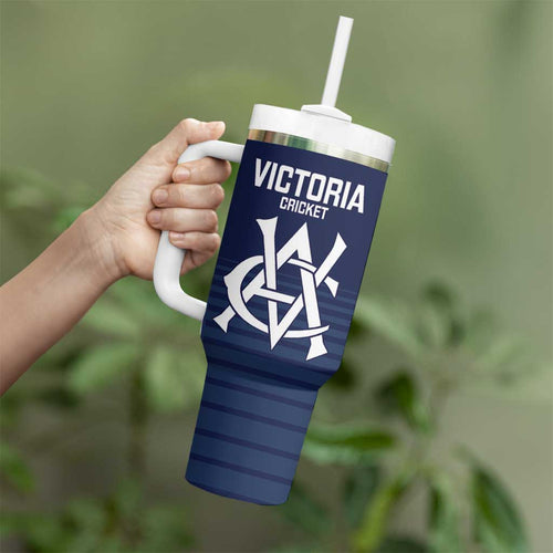 Custom Victoria Cricket Tumbler With Handle Go Champions - Sporty Style