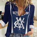 Custom Victoria Cricket Women Casual Shirt Go Champions - Sporty Style
