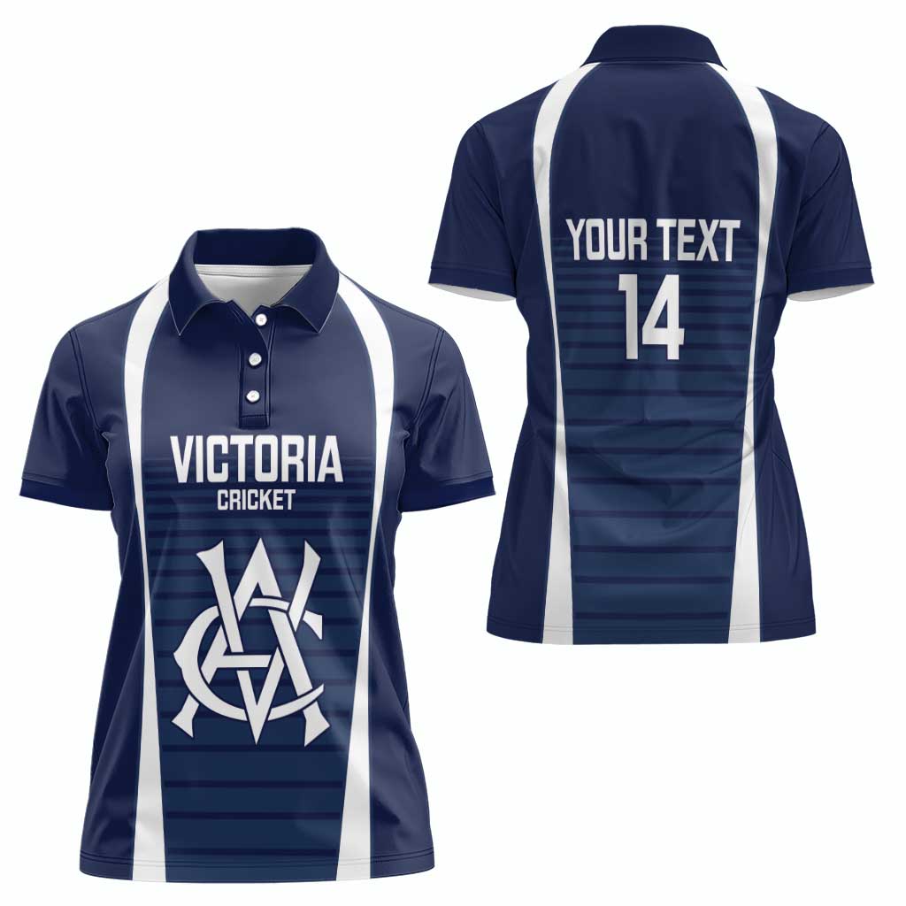 Custom Victoria Cricket Women Polo Shirt Go Champions - Sporty Style