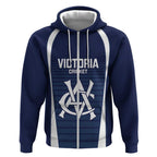 Custom Victoria Cricket Zip Hoodie Go Champions - Sporty Style