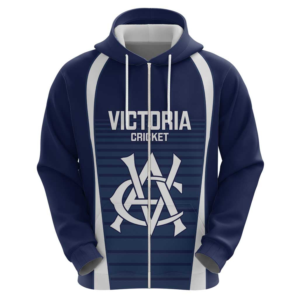 Custom Victoria Cricket Zip Hoodie Go Champions - Sporty Style