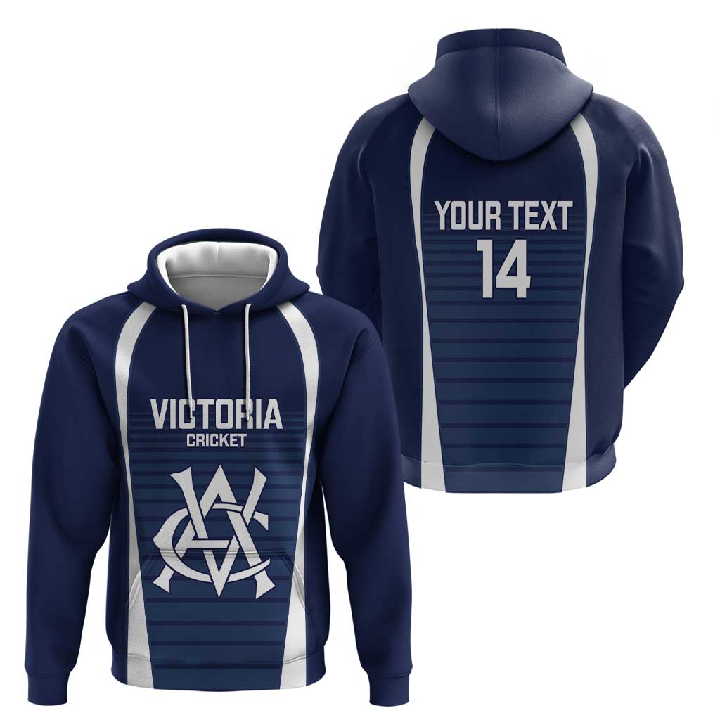 Custom Victoria Cricket Zip Hoodie Go Champions - Sporty Style