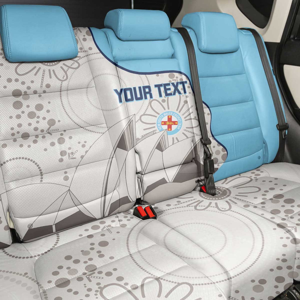 Custom New South Wales Cricket Back Car Seat Cover Go NSW - Aboriginal Art