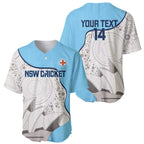 Custom New South Wales Cricket Baseball Jersey Go NSW - Aboriginal Art