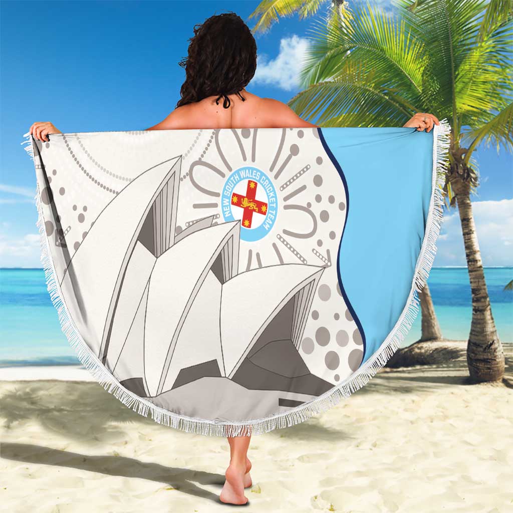 Custom New South Wales Cricket Beach Blanket Go NSW - Aboriginal Art