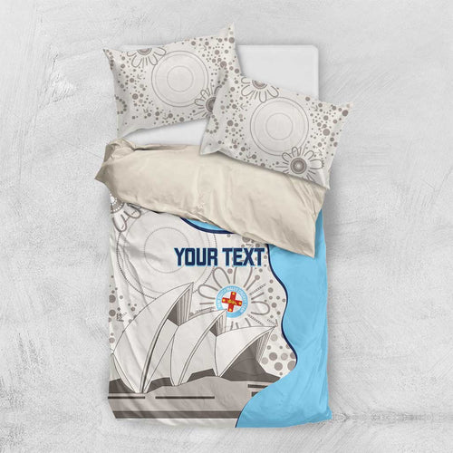 Custom New South Wales Cricket Bedding Set Go NSW - Aboriginal Art
