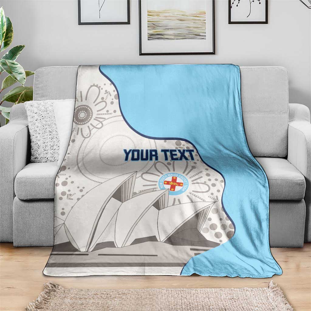 Custom New South Wales Cricket Blanket Go NSW - Aboriginal Art