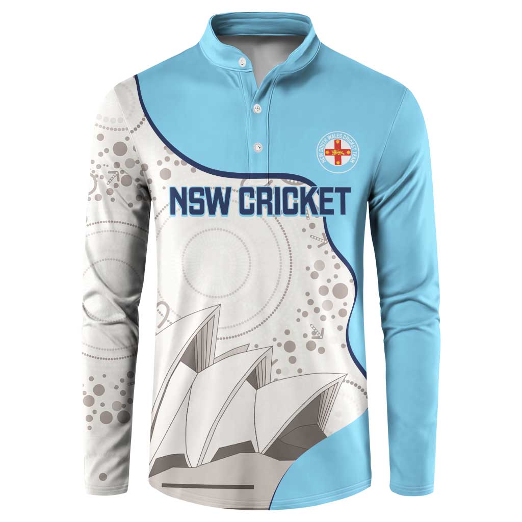 Custom New South Wales Cricket Button Sweatshirt Go NSW - Aboriginal Art