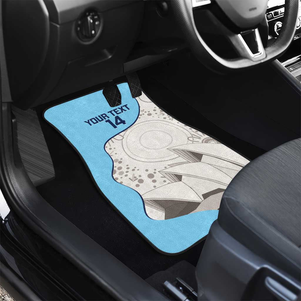 Custom New South Wales Cricket Car Mats Go NSW - Aboriginal Art