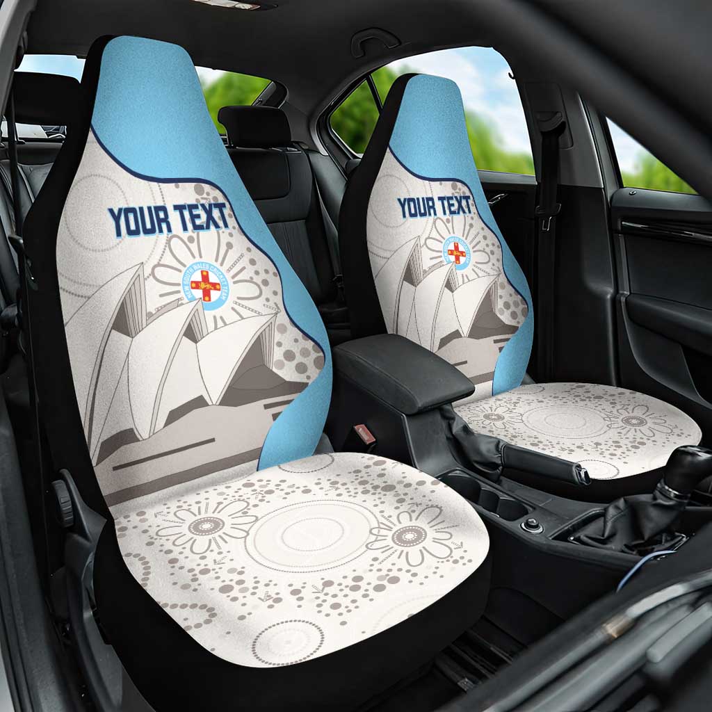 Custom New South Wales Cricket Car Seat Cover Go NSW - Aboriginal Art
