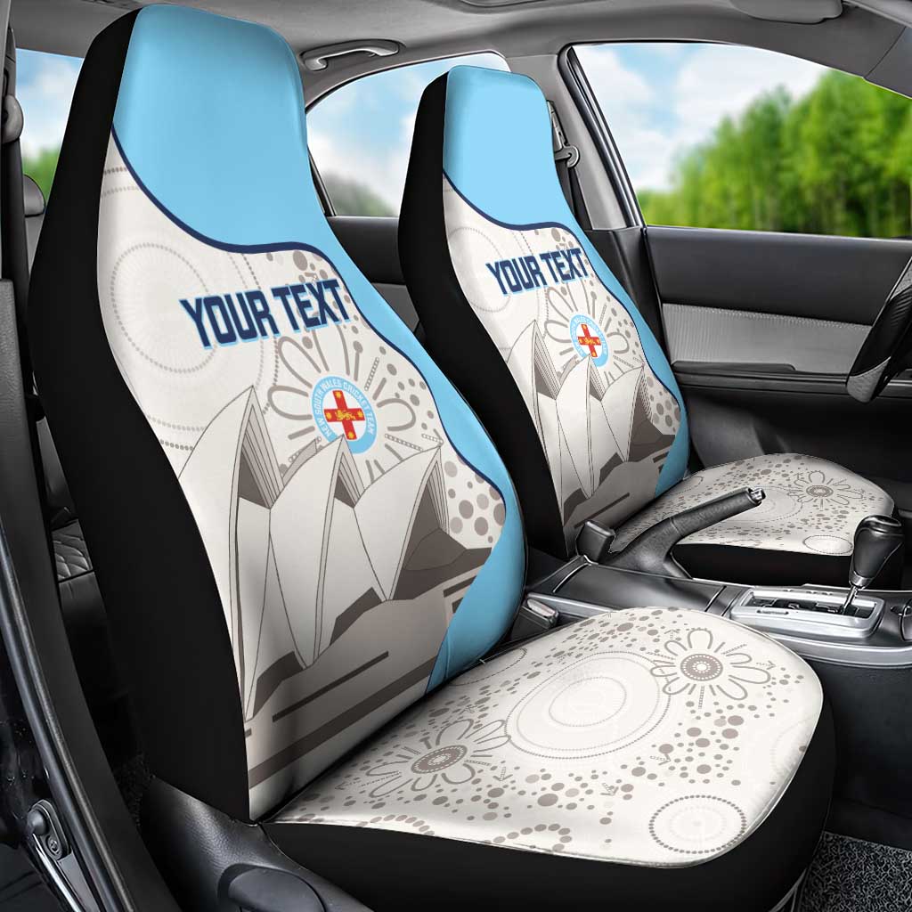 Custom New South Wales Cricket Car Seat Cover Go NSW - Aboriginal Art