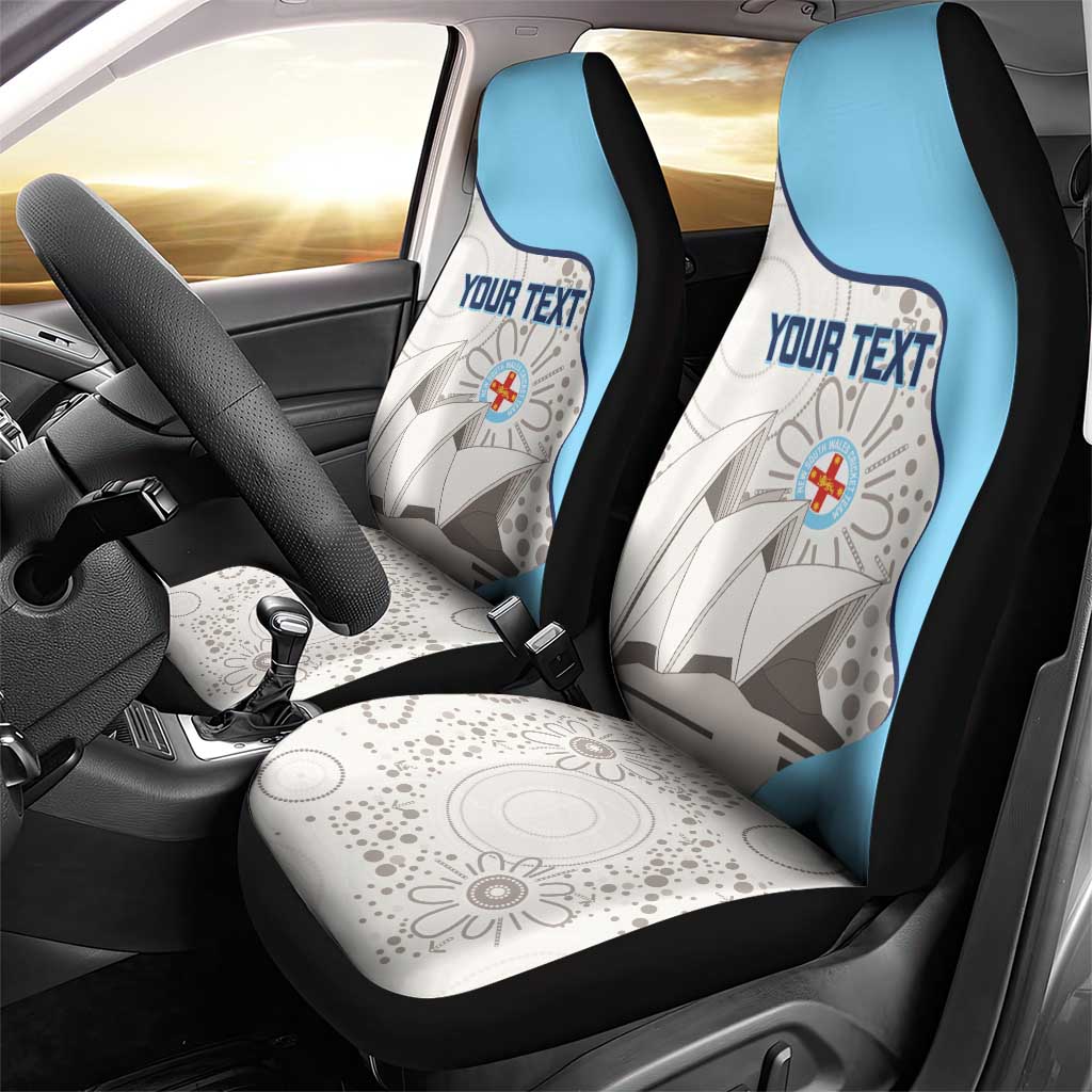 Custom New South Wales Cricket Car Seat Cover Go NSW - Aboriginal Art