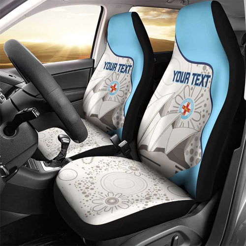 Custom New South Wales Cricket Car Seat Cover Go NSW - Aboriginal Art