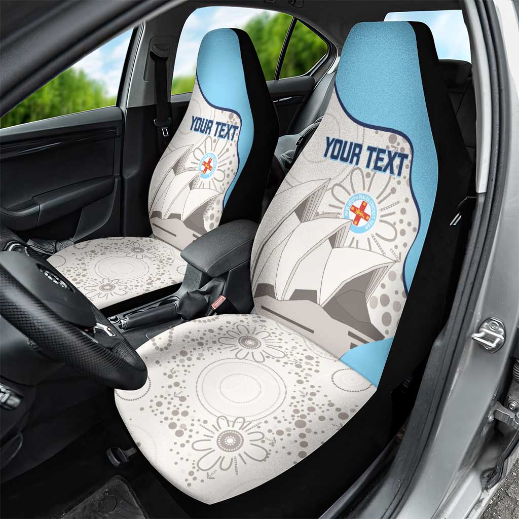 Custom New South Wales Cricket Car Seat Cover Go NSW - Aboriginal Art