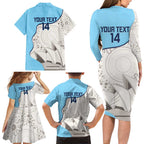 Custom New South Wales Cricket Family Matching Long Sleeve Bodycon Dress and Hawaiian Shirt Go NSW - Aboriginal Art