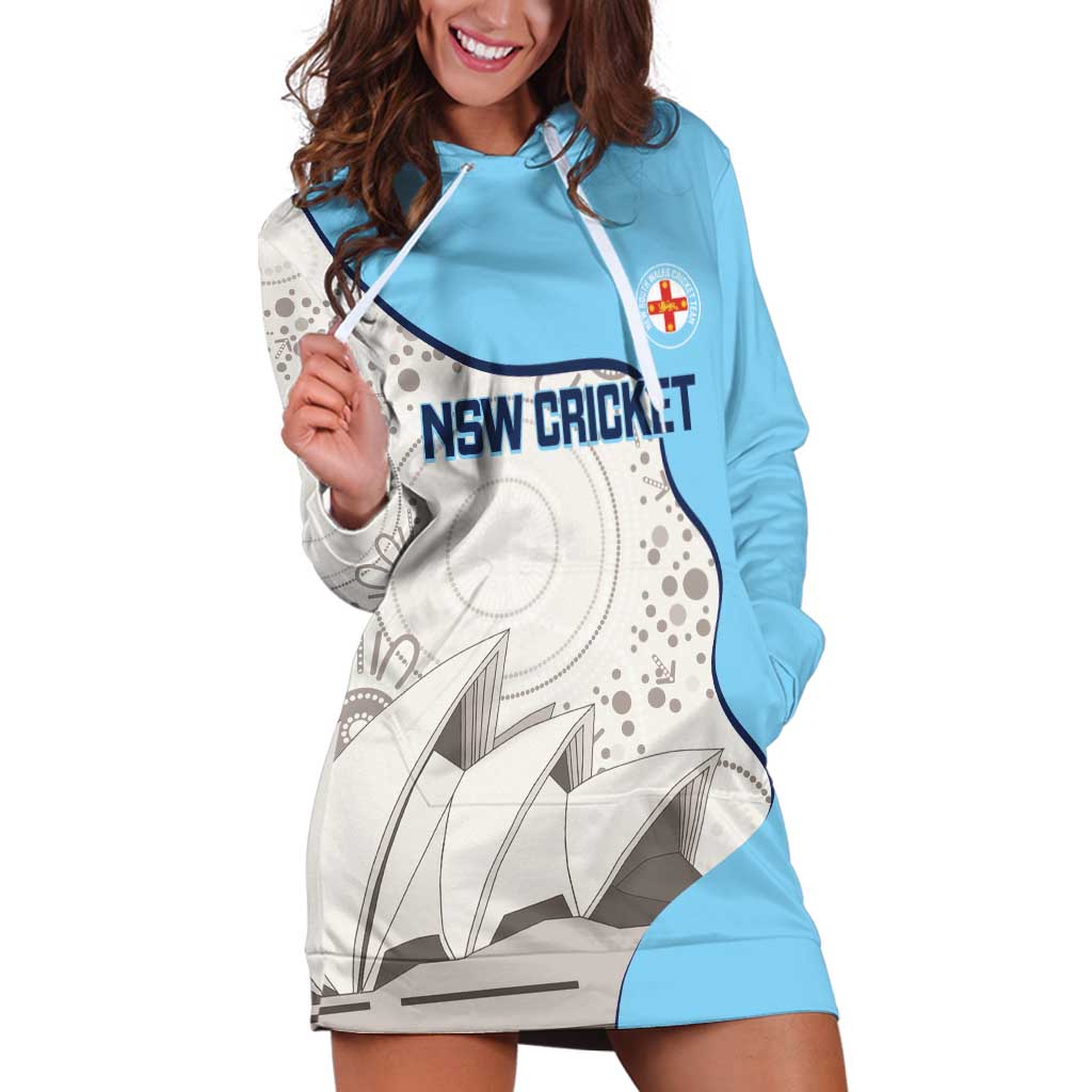 Custom New South Wales Cricket Hoodie Dress Go NSW - Aboriginal Art