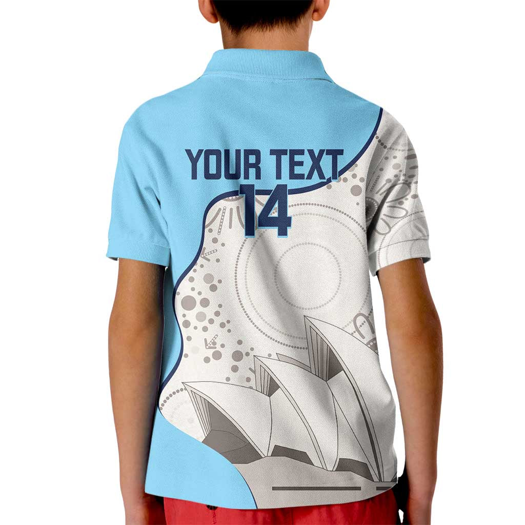 Custom New South Wales Cricket Kid Polo Shirt Go NSW - Aboriginal Art
