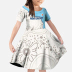 Custom New South Wales Cricket Kid Short Sleeve Dress Go NSW - Aboriginal Art