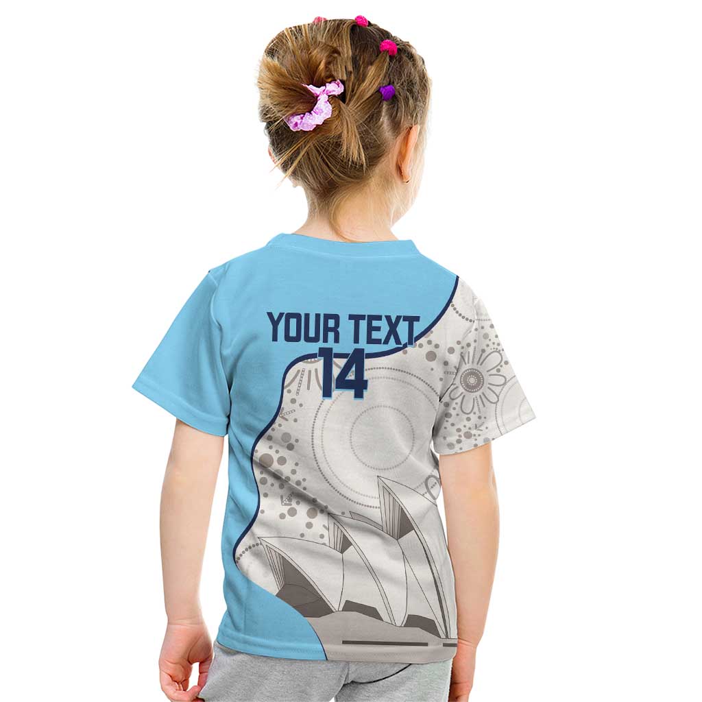 Custom New South Wales Cricket Kid T Shirt Go NSW - Aboriginal Art