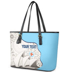 Custom New South Wales Cricket Leather Tote Bag Go NSW - Aboriginal Art