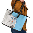 Custom New South Wales Cricket Leather Tote Bag Go NSW - Aboriginal Art