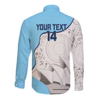 Custom New South Wales Cricket Long Sleeve Button Shirt Go NSW - Aboriginal Art