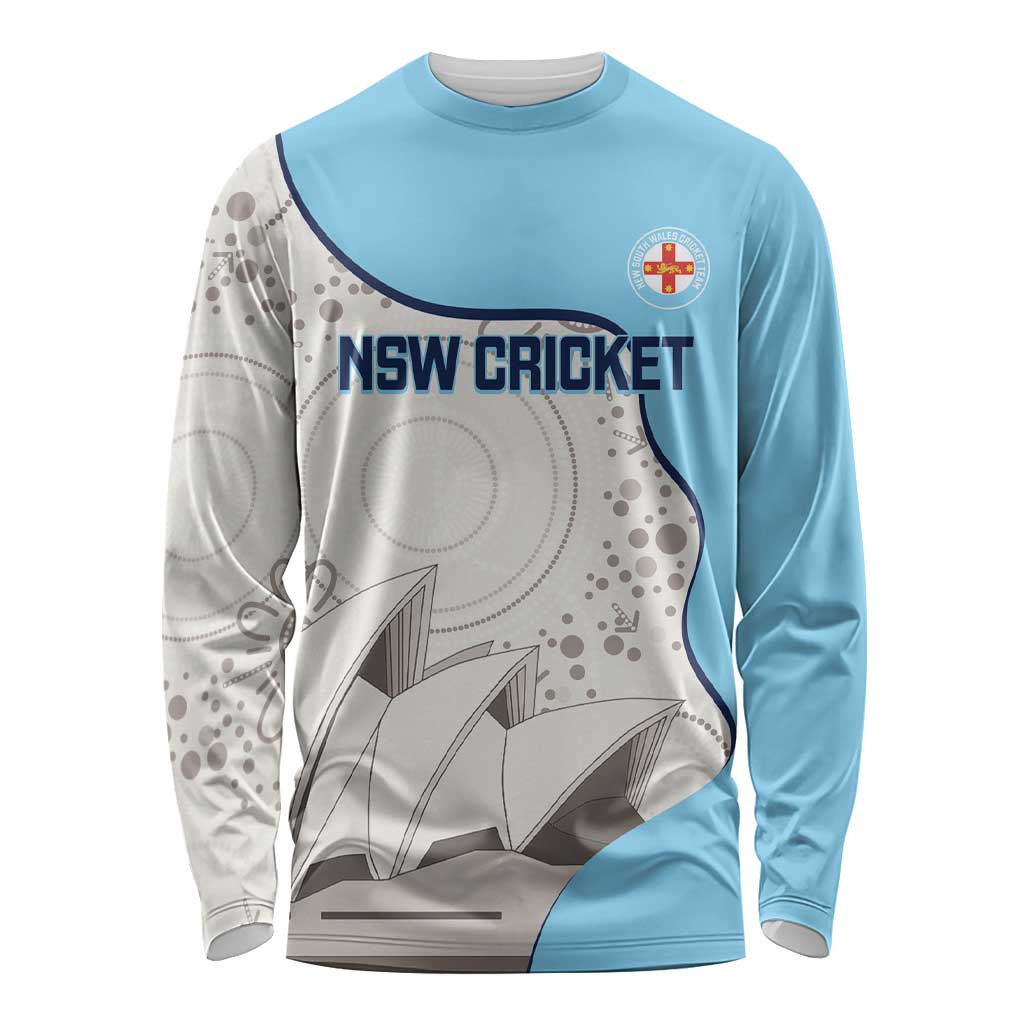 Custom New South Wales Cricket Long Sleeve Shirt Go NSW - Aboriginal Art