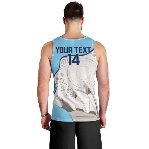 Custom New South Wales Cricket Men Tank Top Go NSW - Aboriginal Art