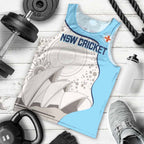Custom New South Wales Cricket Men Tank Top Go NSW - Aboriginal Art