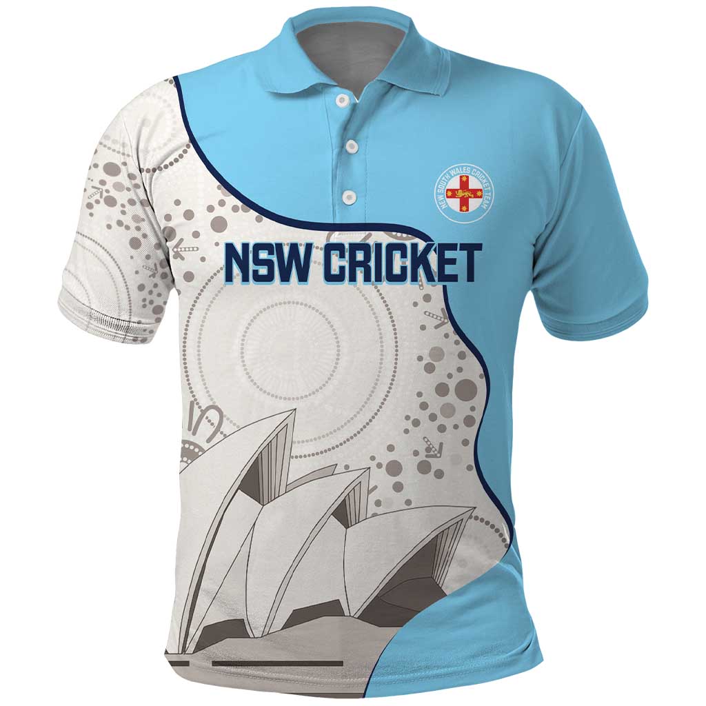 Custom New South Wales Cricket Polo Shirt Go NSW - Aboriginal Art