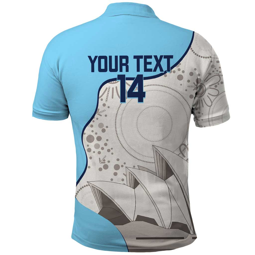 Custom New South Wales Cricket Polo Shirt Go NSW - Aboriginal Art