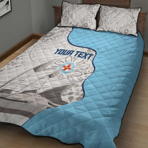 Custom New South Wales Cricket Quilt Bed Set Go NSW - Aboriginal Art