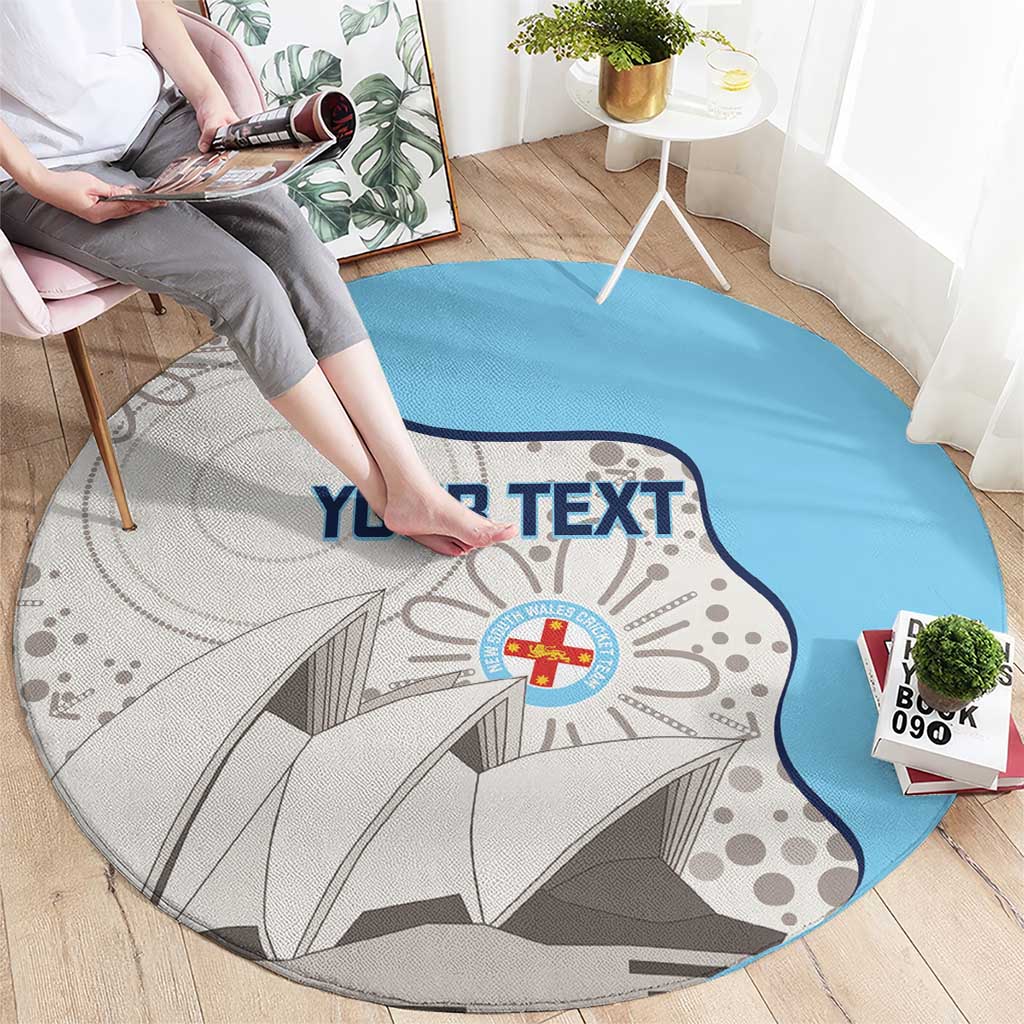 Custom New South Wales Cricket Round Carpet Go NSW - Aboriginal Art