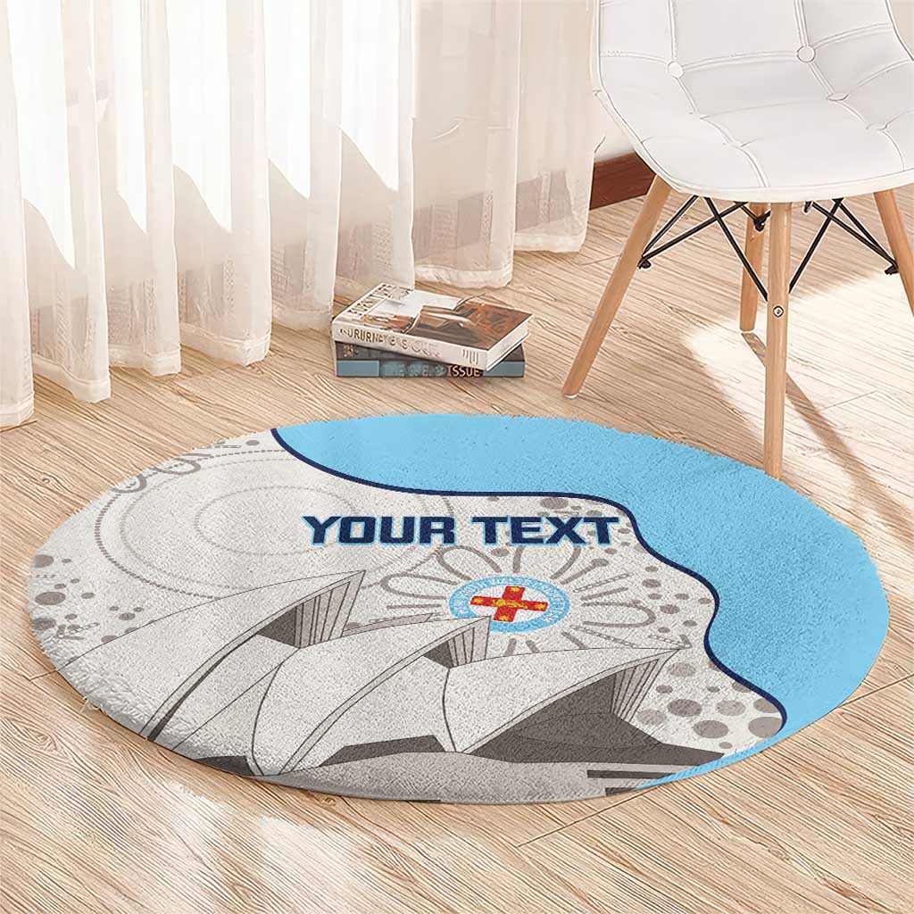 Custom New South Wales Cricket Round Carpet Go NSW - Aboriginal Art