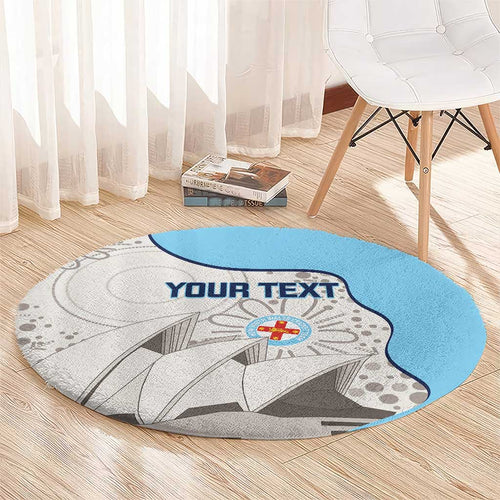 Custom New South Wales Cricket Round Carpet Go NSW - Aboriginal Art