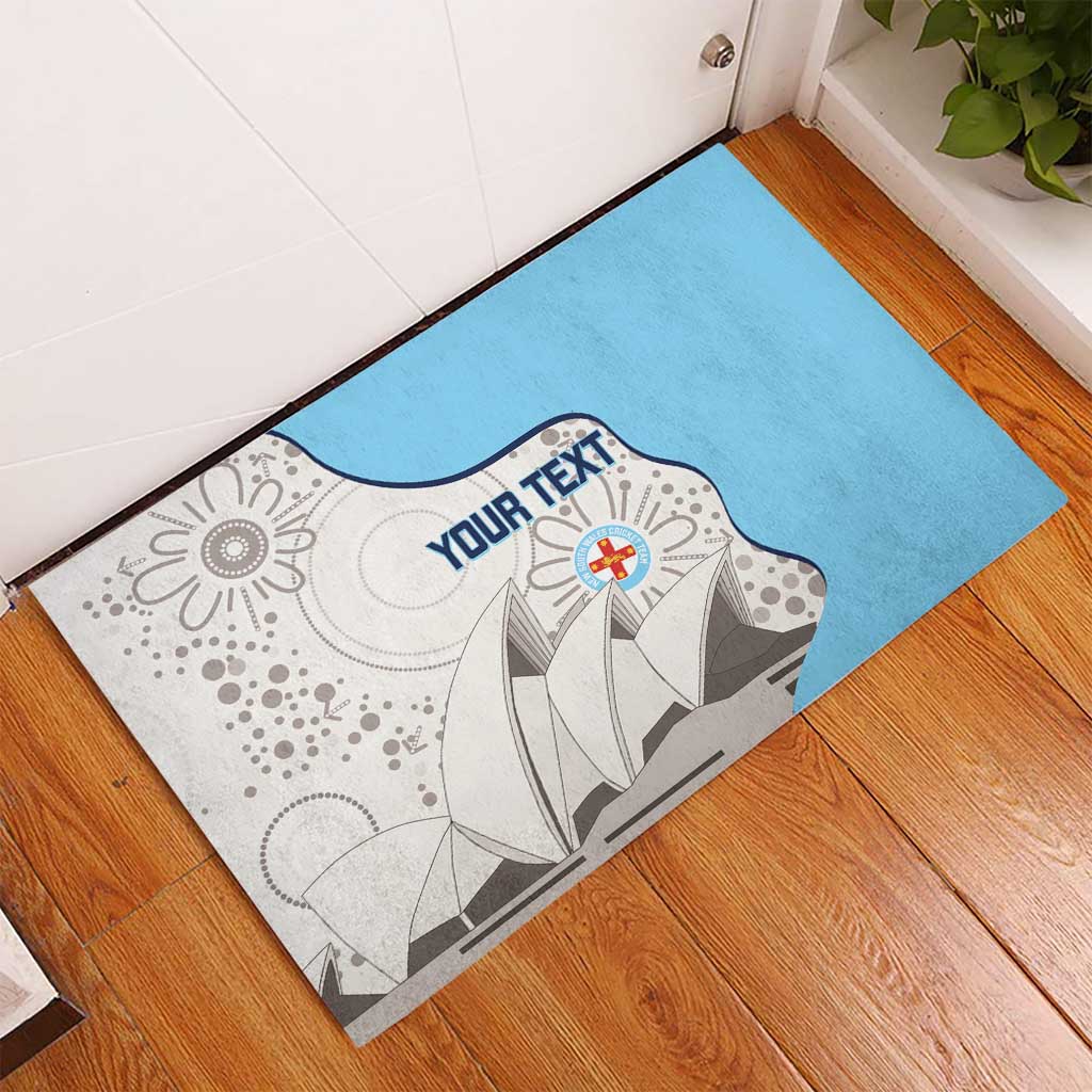 Custom New South Wales Cricket Rubber Doormat Go NSW - Aboriginal Art