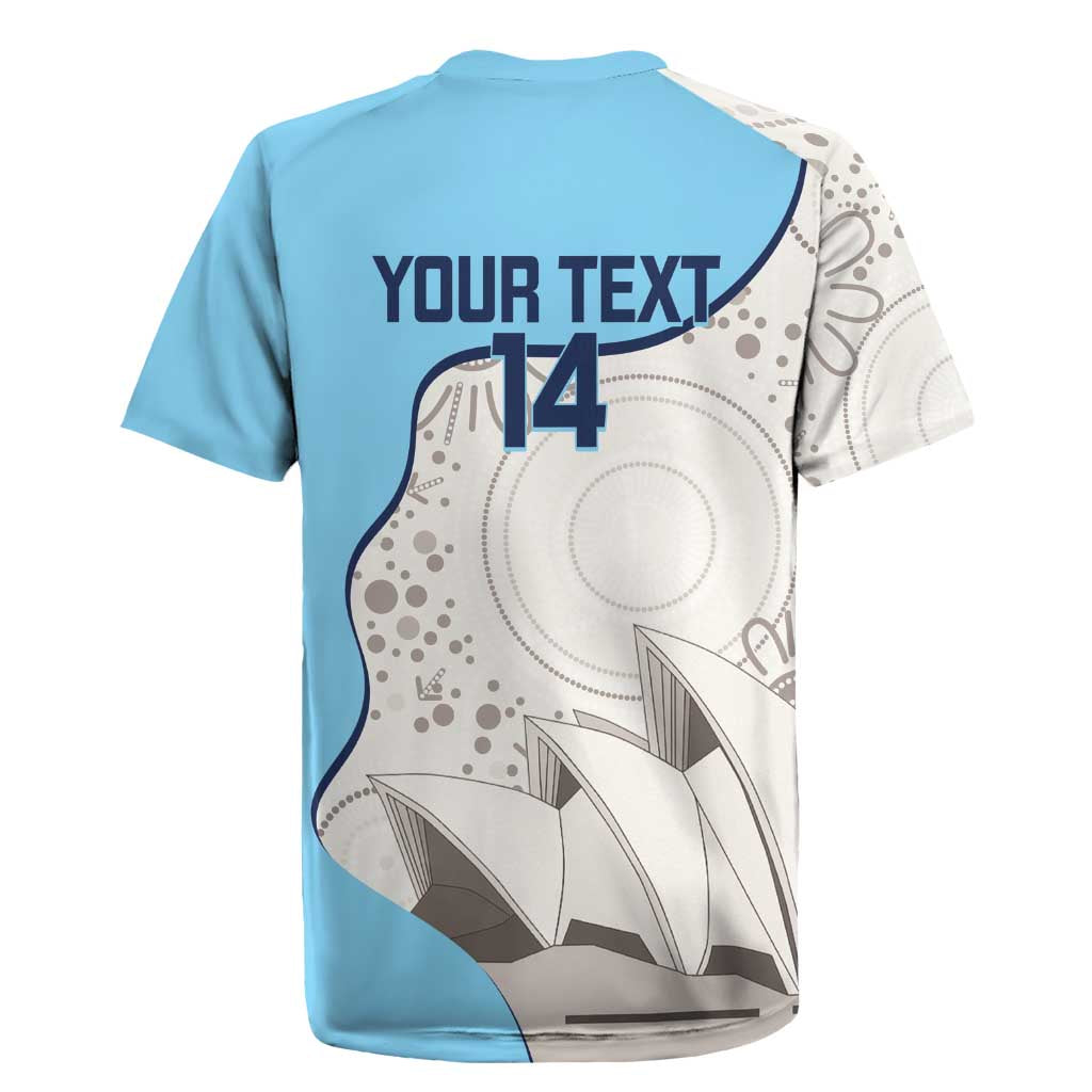 Custom New South Wales Cricket Rugby Jersey Go NSW - Aboriginal Art