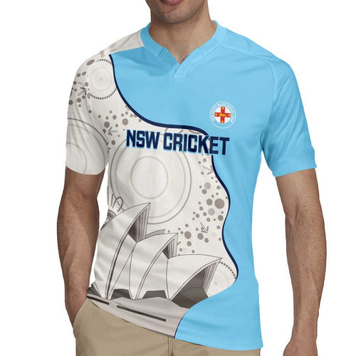 Custom New South Wales Cricket Rugby Jersey Go NSW - Aboriginal Art
