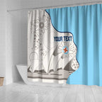 Custom New South Wales Cricket Shower Curtain Go NSW - Aboriginal Art