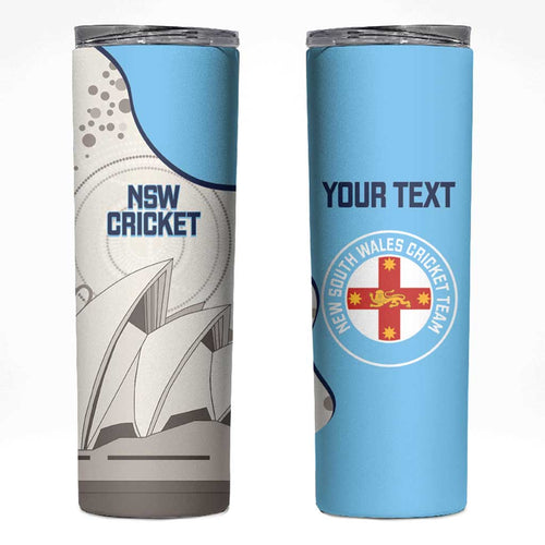Custom New South Wales Cricket Skinny Tumbler Go NSW - Aboriginal Art