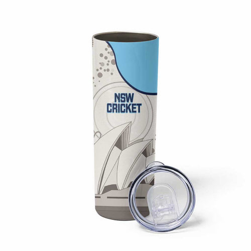 Custom New South Wales Cricket Skinny Tumbler Go NSW - Aboriginal Art