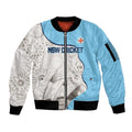 Custom New South Wales Cricket Sleeve Zip Bomber Jacket Go NSW - Aboriginal Art