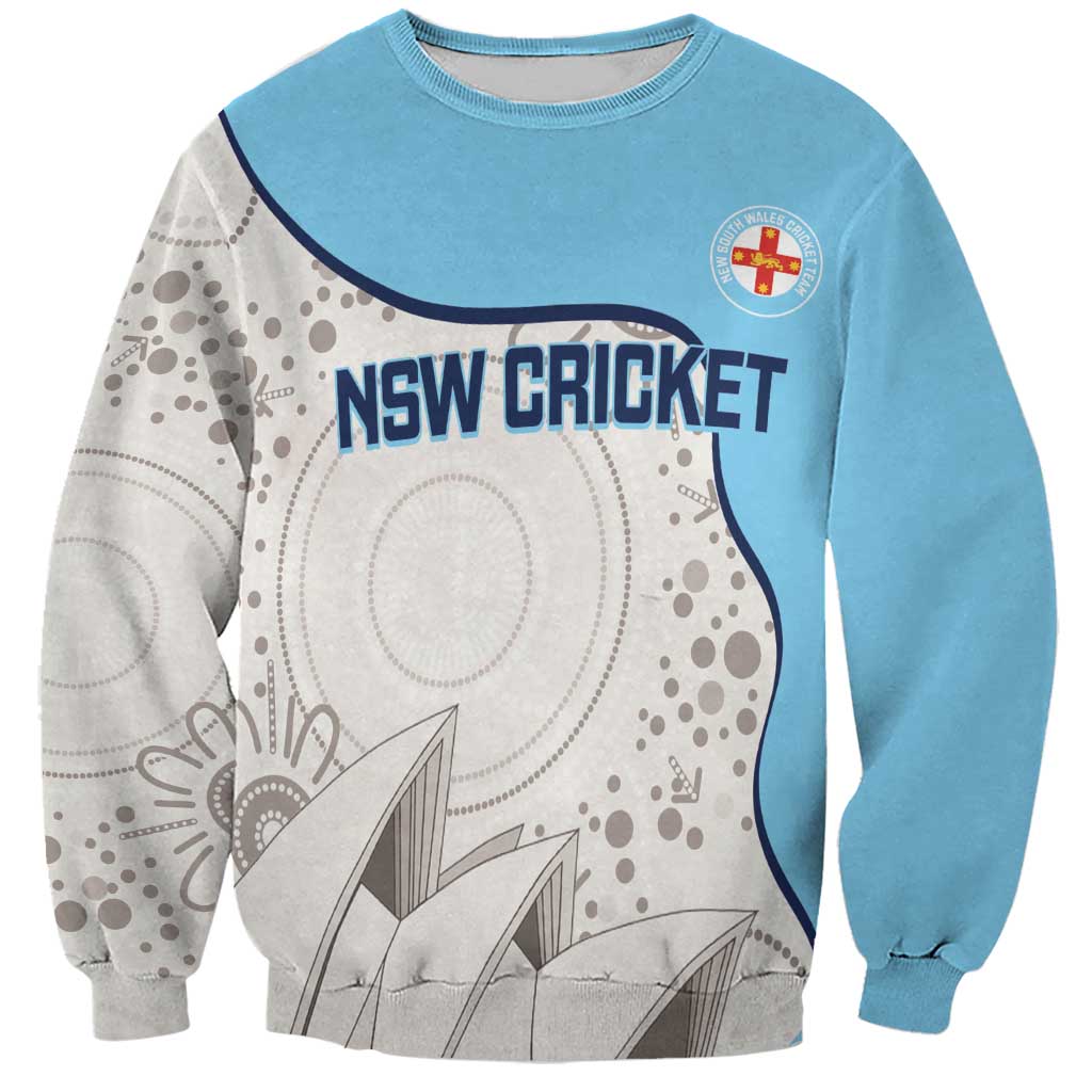 Custom New South Wales Cricket Sweatshirt Go NSW - Aboriginal Art